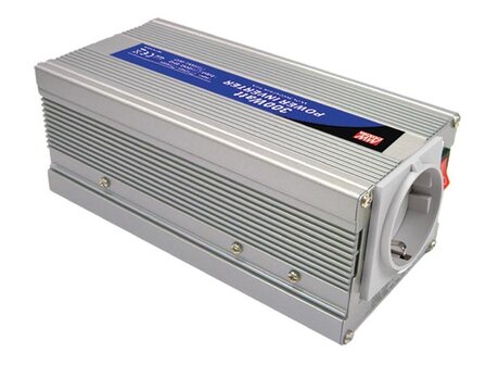 MEAN-WELL---DC-AC-INVERTER-MET-GEMODIFICEERDE-SINUSGOLF---300-W---DUITS-STOPCONTACT-(A301-300-F3)