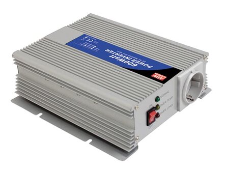 MEAN-WELL---DC-AC-INVERTER-MET-GEMODIFICEERDE-SINUSGOLF---600-W---DUITS-STOPCONTACT-(A301-600-F3)