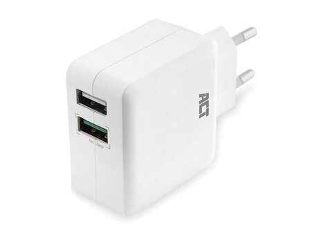 USB-oplader,-2-x-USB-A,-Quick-Charge-3.0-functie,-30-W,-4-A,-wit-(ACTAC2125)