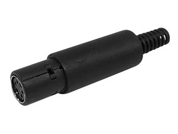 VROUWELIJKE-4P-MINI-DIN-PLUG---ZWART-(CA090)