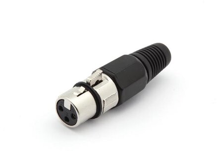 VROUWELIJKE-3P-XLR-PLUG---VERNIKKELD---ZWART-(CA100B)