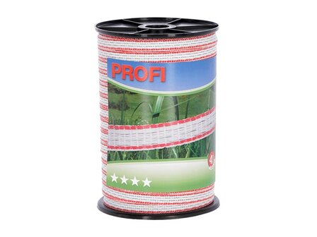 Profi-afrasteringsband-12mm,-4x0,30-TriC,-200m,-wit/rood-(COR59500)