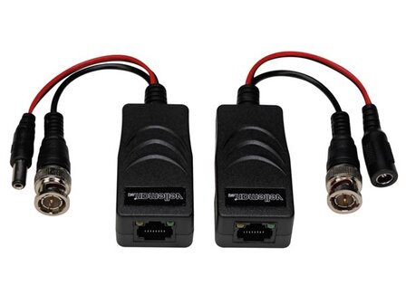 TVI-VIDEO-/-VOEDINGSBALUN-MET-8P8C-(RJ45)-CONNECTOR-EN-BNC/VOEDINGSKABELS---PAAR-(CV049)