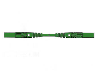 MEETSNOER-MET-CONTACTBEVEILIGING-1m,-GROEN,-RECHTE-BUS-4mm---MLB/GG-SH25/1-(HM0441S100)