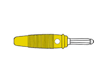 BANAANSTEKKER-4mm-MET-DWARGAT-EN-SOLDEERAANSLUITING-/-GEEL-(BULA-30K)-(HM1430B)