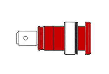 GEISOLEERDE-INBOUWBUS-4mm,-AANRAAKVEILIG-/-ROOD-(SEB-2620-F6,3)-(HM2411S)