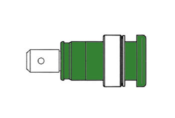 GEISOLEERDE-INBOUWBUS-4mm,-AANRAAKVEILIG-/-GROEN-(SEB-2620-F6,3)-(HM2441S)