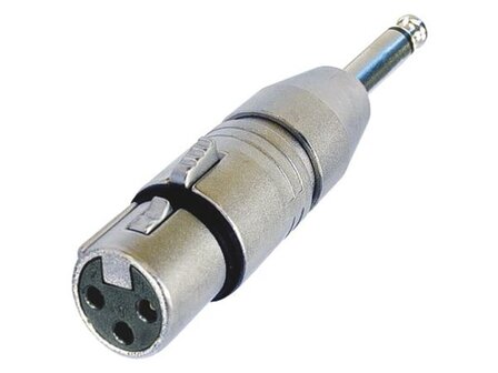 NEUTRIK---3-POLIGE-XLR-VROUWELIJK-NAAR-MONO-1/4&quot;-PLUG-(NA2FP)&quot;