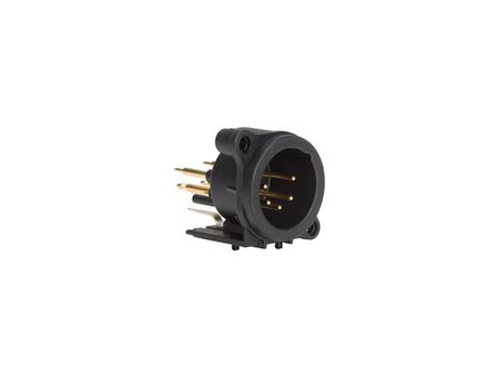 NEUTRIK---XLR-RECEPTACLE-MONTAGE-CONNECTOR,-5-PIN-MALE,-HORIZONTAL-PCB-MOUNT-(NC5MAH)