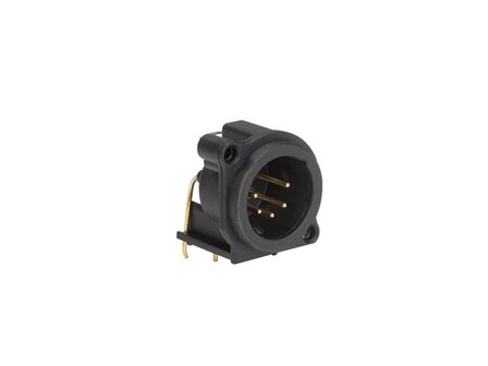 NEUTRIK---XLR-RECEPTACLE-MONTAGE-CONNECTOR,-5-PIN-MALE,-VERTICALE-PCB-MOUNT-(NC5MAV)