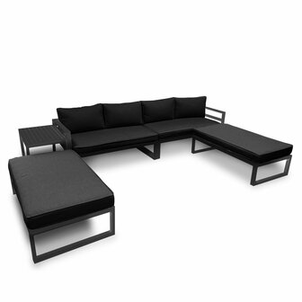 Loungeset---Alles-in-&eacute;&eacute;n---Zwart-+-Antraciet-(TS-B-ANTR)