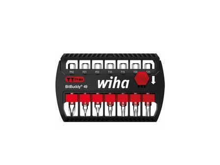 Wiha-Bitset-BitBuddy&reg;-TY-bit-49-mm-Phillips,-Pozidriv,-TORX&reg;-7-delig-1/4&quot;-in-box-(42117)-(WH42117)&quot;