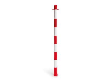 Rood/witte plastic paal zonder voet (1191-P90)