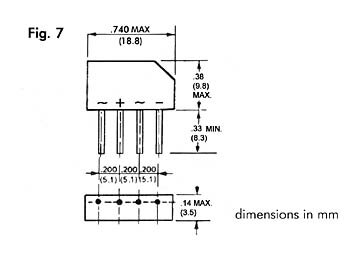 GELIJKRICHTER 250V-1.5A (B250C-2300-1500) (250V1.5)