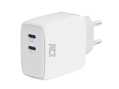 USB-oplader, 2 x USB-C, Power Delivery-functie, 65 W, 3,25 A, wit (ACTAC2165)