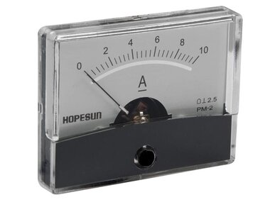 ANALOGE PANEELMETER VOOR DC STROOMMETINGEN 10A DC / 60 x 47mm (AIM6010A)