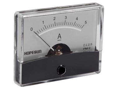 ANALOGE PANEELMETER VOOR DC STROOMMETINGEN 5A DC / 60 x 47mm (AIM605000)