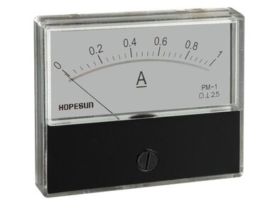 ANALOGE PANEELMETER VOOR DC STROOMMETINGEN 1A DC / 70 x 60mm (AIM701000)