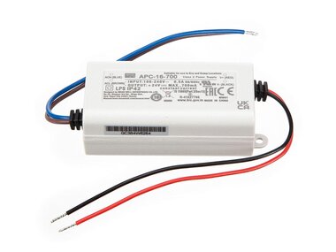 LED-DRIVER MET CONSTANTE STROOM - 1 UITGANG - 700 mA - 16 W (APC-16-700)