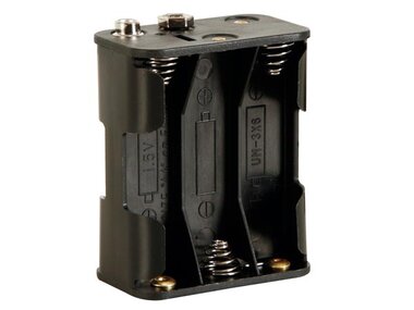 BATTERIJHOUDER VOOR 6 x AA-CEL (VOOR BATTERIJCLIPS) (BH363B)