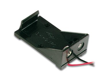 BATTERIJHOUDER VOOR 1 x 9V-CEL (MET DRADEN) (BH9V)