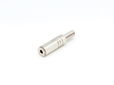 VROUWELIJKE 3.5mm STEREO JACK, VERZILVERD (CA012)