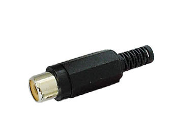 VROUWELIJKE RCA PLUG - ZWART (CA054B)