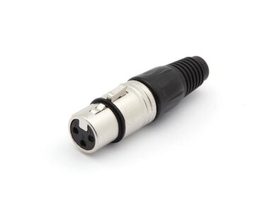 VROUWELIJKE 3P XLR PLUG - VERNIKKELD (CA094)