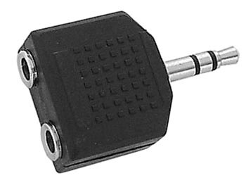 DUBBELE VROUWELIJKE 3.5mm  STEREO JACK NAAR MANNELIJKE 3.5mm STEREO JACK (CAA19)