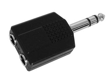 DUBBELE VROUWELIJKE 6.35mm STEREO JACK NAAR MANNELIJKE 6.35mm STEREO JACK (CAA34)