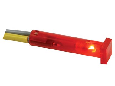 VIERKANTE SIGNAALLAMP 7 x 7mm 12V ROOD (CCAF012R)