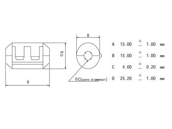 FILTER VOOR VOEDINGSKABELS Ø4.0mm (CF4A)