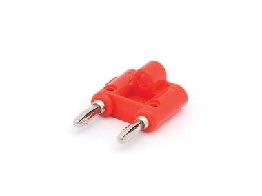 DUBBELE BANAANPLUG - ROOD (CM13R)