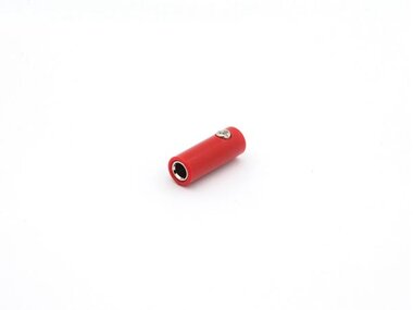 VROUWELIJKE BANAANPLUG MET SCHROEFCONNECTOR - ROOD (CM28R)