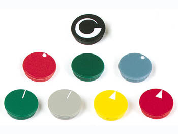 LID FOR 10mm BUTTON (GREY - WHITE LINE) (DK10GWS)