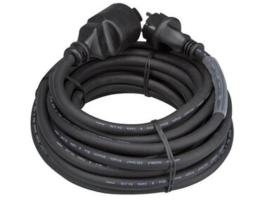 RUBBER VERLENGKABEL MET KRIMPKOUS - 3G2.5 - 10 m - PENAARDE (EC10R25STBHQ)