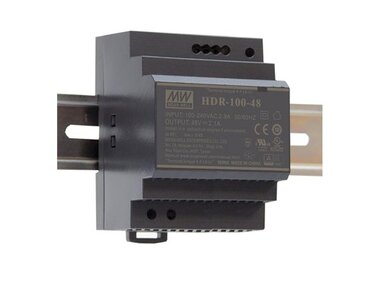 VOEDING - 1 UITGANG - 100 W - DIN-RAILMONTAGE - 12 V 7.5 A - VOOR INDUSTRIEEL GEBRUIK (HDR-100-12N)