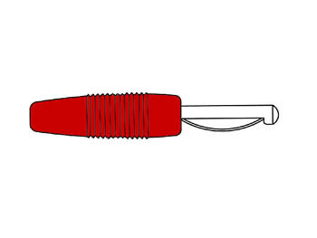 VERMOGEN VERBINDING 4mm MET SCHROEF / ROOD (VON 20) (HM1410C)