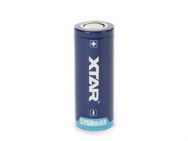 XTAR - OPLAADBARE LITHIUM-ION BATTERIJ 3.6 V - 5000 mAh - 26650 (ICR26650-50)