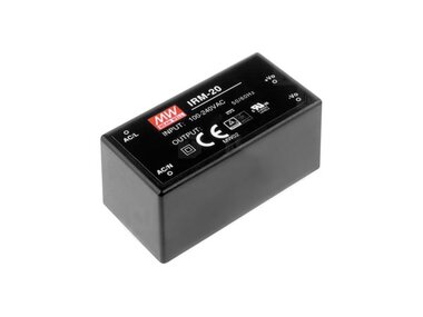 MEAN WELL - VOEDING - 1 UITGANG - 20 W - INGEKAPSELD - 12 V (IRM-20-12)