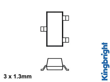 KM-23SGC-F SURFACE MOUNT LED GREEN WATER-CLEAR 5-12mcd (KM-23SGC-F)