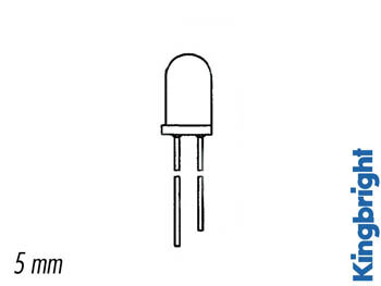 KNIPPERLED 5mm ROOD DIFFUUS (L-56BID)