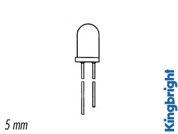 TWEEKLEURIGE BIPOLAIRE LED 5mm ROOD/GROEN WIT DIFFUUS (L-57EGW)