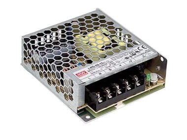 SCHAKELENDE VOEDING VOOR IT-APPARATUUR - 1 UITGANG - 50 W - 12 V - GESLOTEN CHASSIS - ENKEL VOOR PROFESSIONEEL GEBRUIK (LRS-50-12)