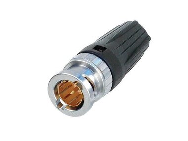 NEUTRIK - ACHTERSTE TWIST-KABEL CONNECTOR PIN: 1,6 mm (vierkant)- SHIELD: 6,47 mm (HEX) (NBNC75BLP7)