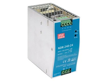 240 W ENKELVOUDIGE UITGANG INDUSTRIËLE DIN RAIL VOEDING 24 V 10 A (NDR-240-24)