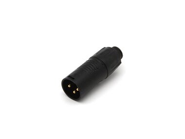 REAN TINY - XLR ADAPTER MANNELIJK NAAR MANNELIJK - ZWART (RA3MTB)