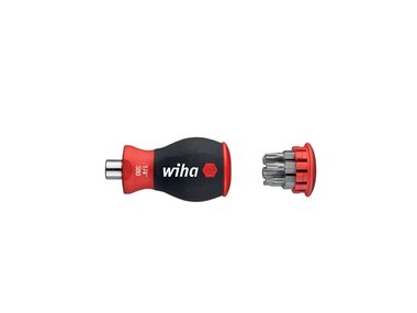 Wiha Schroevendraaier met bitmagazijn magnetisch TORX® met 6 bits, Stubby, 1/4