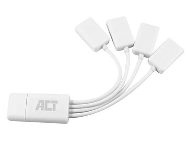 USB 2.0 hub 4 poort spider model (ACTAC6210)