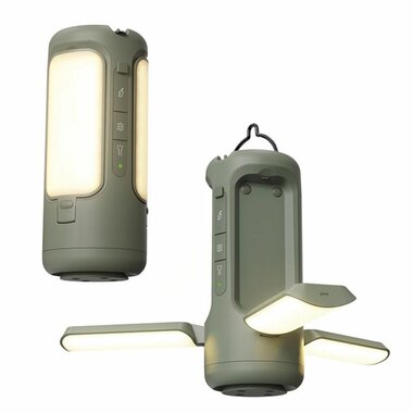 Oplaadbare camping vouwlamp met Bluetooth speaker (incl. USB powerbank) (FT10)